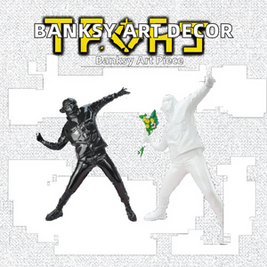 Escultura de Banksy de Tamaño Real MK, Artesanía de Resina Estilo Animal Pintada a Mano, Diseño Creativo, Decoración para el Hogar, Oficina, Sala de Estar, Muebles de Arte - Product Image 3