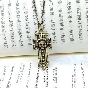 CLBX Starforged per Warhammer 40K merce indomabile spedizione ciondolo portachiavi collana Figaro forma a croce principalmente - Product Image 4