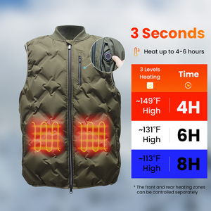 شعار مخصص للرجال الأطفال الإنجليزية الدراجين الصيد الكهربائية بطارية حرارية خضراء خفيفة الوزن القطبية صوف سترة ساخنة - Product Image 2