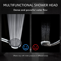 Douche à main LEELONGS avec filtre, 8+1 fonctions, pomme de douche haute pression, en plastique chromé, avec fonction jet