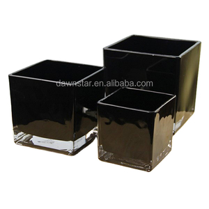 8x8 10x10 12x12 eleganti vasi di vetro a <span class=keywords><strong>fiori</strong></span> quadrati di colore bianco nero chiaro sfusi - Product Image 4
