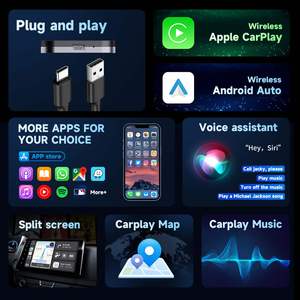 อะแดปเตอร์ CarPlay แบบมีสายปลั๊กแอนด์เพลย์สำหรับ OEM แบบมีสายกล่องสมาร์ท Ai แบบพกพา - Product Image 2