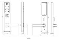 Cerradura Inteligente para Puerta con Huella Dactilar, Contraseña, Tarjeta IC, Control Remoto Ttlock Tuya, Entrada sin Llave, Cerradura para Puerta Principal para el Hogar