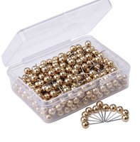 300 pièces paquet 5x15mm punaises de carte pointe en acier inoxydable tête ronde en plastique carte punaises