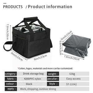 Botella de agua aislada reutilizable portátil, taza <span class=keywords><strong>Caddy</strong></span> 4, soporte para latas de café, soporte para bebidas con asa, organizador, bolso de hombro - Product Image 2