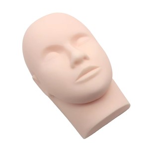 Tête de mannequin en silicone pour la pratique des faux cils, modèle pour la formation des débutants en extension de cils - Product Image 1