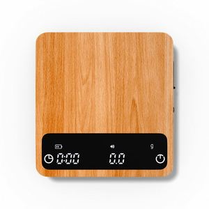 Balance à café numérique électronique rechargeable de haute qualité, mini, portable, en bois, avec minuterie automatique, affichage LED, capacité maximale de 2 kg, pour expresso - Product Image 2