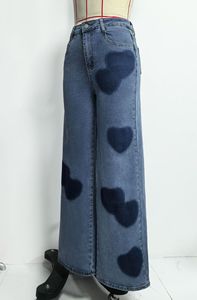 <span class=keywords><strong>Jeans</strong></span> Donna a Vita Alta con Dettaglio a Cuore, Pantaloni a Gamba Larga Estivi <span class=keywords><strong>Lunghi</strong></span> in Denim Lavato, Modello Casual Morbido Baggy - Product Image 5