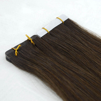 Extensions de cheveux naturels en gros, qualité supérieure, cheveux russes Remy à cuticules alignées, mèches vierges lisses à bandes adhésives sans couture