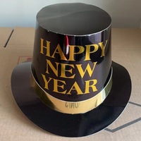 Chapeau de papier SOLPOP personnalisé imprimé pour le Nouvel An, chapeau magique en papier métallisé coloré style Lincoln pour fête et déguisement