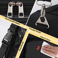 Sac de maquillage professionnel Relavel, boîte de rangement cosmétique extra large, porte-pinceaux, trousse de maquillage de voyage avec 3 sacs transparents