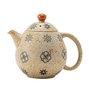Théière en céramique, porcelaine ronde avec couvercle, sans plomb, pour service à thé Kung Fu, thé de l'après-midi - Product Image 5