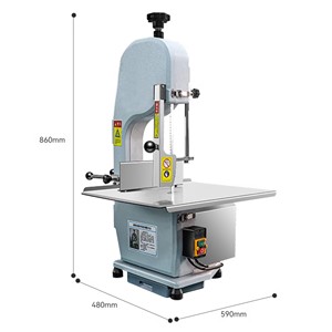 Machine à découper les os électrique commerciale entièrement automatique de petite taille pour le bœuf, le porc, les côtes et autres os, avec composant moteur central - Product Image 2