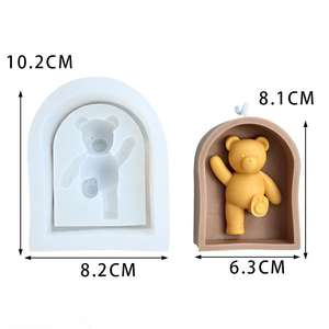 <span class=keywords><strong>Moule</strong></span> en <span class=keywords><strong>silicone</strong></span> DIY pour ours qui fait la danse, pose mignonne pour l'artisanat en résine, bougies, <span class=keywords><strong>moule</strong></span> pour ours qui fait le karaté - Product Image 6