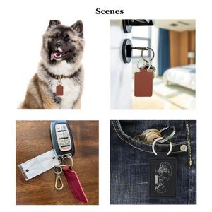 Custom Logo Laserable Pu <b>Leather</b> <b>Keychain</b> Rectangle Circle Oval Shape Promotional Gifts Luxury Blank Keyring for Laser Engraving - Product Image 5