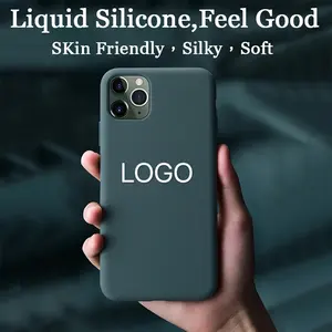 Capa de silicone líquido para celular iphone, oficial, de alta qualidade, com logotipo, para iphone x, xr, xs, 11, 12, 13, mini pro, max