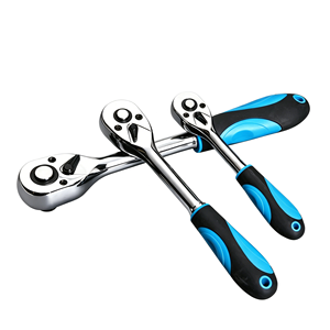 Jeu de clés à cliquet à 72 dents, poignée droite et courbée bidirectionnelle, bouton de déverrouillage rapide, haute dureté, réparation automobile - Product Image 2