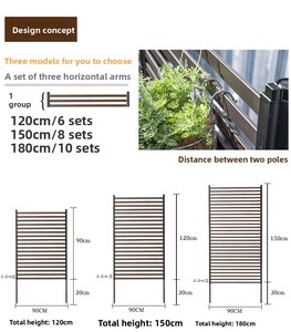 Clôture de périmètre en PVC et acier C341 pour villa, écran d'intimité, treillis d'escalade, clôture de cour, haie de jardin, treillis pour vigne - Product Image 3