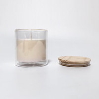 Pot à bougie en verre à double paroi en borosilicate transparent 10oz 300ml vide unique de luxe avec couvercle