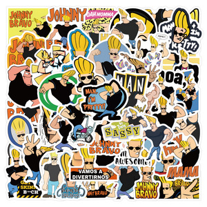 ZY3037C 60 Piezas Nuevas Pegatinas de Johnny <span class=keywords><strong>Bravo</strong></span> para Álbumes de Recortes, Graffiti, Manualidades, Decoración de Tazas, Guitarras, Computadoras Portátiles, Equipaje, Pegatinas de Vinilo Impermeables - Product Image 1