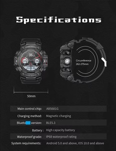 AMOLED 350mAh IP68 Waterdicht BT Bellen LC21 Smartwatch Kompas Buitenlamp SOS Smartwatch GPS Tracking Bewegingsdetectie - Product Image 5