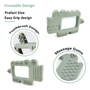 <span class=keywords><strong>Anneau</strong></span> de <span class=keywords><strong>dentition</strong></span> en Silicone sans BPA, de qualité alimentaire, pour bébé en bas âge, jouets pour nourrissons - Product Image 2