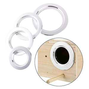Porta Rotonda in Metallo Alluminio Fai-da-Te per Nido di Uccelli, Apertura per Gabbia di Uccelli in Legno - Product Image 1