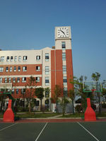 Horloge murale extérieure étanche en acier inoxydable, grande taille, mouvement chinois, synchronisation par satellite, design contemporain pour bâtiment