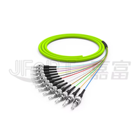 12-Core Pigtail serat dengan SC/LC/FC/ST 0.9mm APC/UPC untuk FTTH ODF panel OM2/OM Simplex/kabel komunikasi dupleks