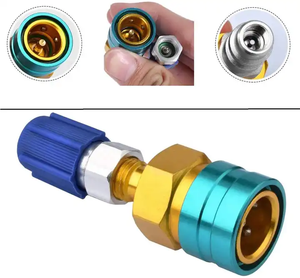 R1234YF a lato basso accoppiatore rapido raccordo per tubo refrigerante adattatore rapido per riempimento idraulico - Product Image 5