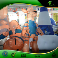 Hongyi-juguete inflable de PVC transparente, arcanina hinchable, Animal de juguete, personaje de Pokemon Air