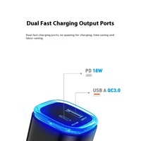 Personnalisable UK EU US Plug 20W 5V-3A Dual Port 1 Usb-A 1 Type-1 Chargeur de téléphone Adaptateur de voyage avec voyant de charge LED