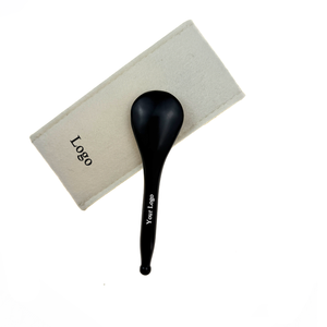 Venta caliente Natural Black Bian Stone Gua Sha Cuchara Reflexología facial Jade Guasha Sticks Pluma de masaje de ojos para cara y Spa de pies - Product Image 1