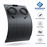 Panneau solaire flexible léger de 120 W, module photovoltaïque pour station d'alimentation portable, camping, camping-car et sauvegarde d'énergie d'urgence