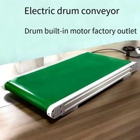 Nouveau convoyeur à rouleaux flexible électrique à usage industriel en acier inoxydable PU roulement à courroie en caoutchouc moteur à engrenages PLC moteur extraction alimentaire