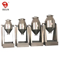 DZJX acier inoxydable taille tambour forme malaxeur équipement de mélange farine alimentaire poudre prémélange mélangeur Double cône mélangeur
