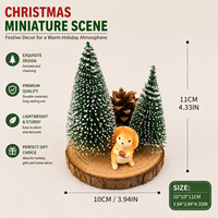 Mini sapin de Noël décoratif de bureau, en bois de cèdre, à aiguilles de pin, petit, blanc, pour décoration de Noël DIY