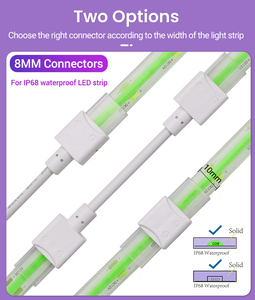 Conectores de Tira de Luz LED de PCB Sólido Hippo-M, Impermeables IP65, Conexión Rápida y Fácil, 12V, para Tira de Luz de un Solo Color de 10mm - Product Image 5