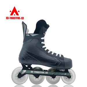 High Quality Professional Hockey Roller Skates Flashing Inline Skates with Hard Shell for Ice Glide Popular Choice