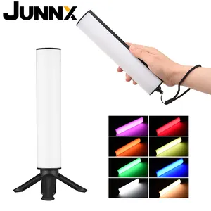 JUNNX נטענת וידאו Vlog הזרמה מיני RGB LED צינורות מנורת מקל כף יד נייד צילום אור שרביט