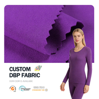 Tissu DBP double brosse en jersey de polyester et élasthanne, double tricot 250 g/m², textile doux personnalisé pour vêtements