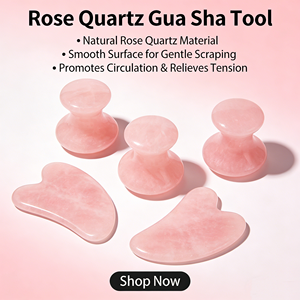 Herramienta Gua Sha de Jade Natural en Forma de Hongo, Masajeador <span class=keywords><strong>Facial</strong></span> de Cuarzo Rosa para el Cuidado de la Piel, con Logotipo Personalizado - Product Image 6