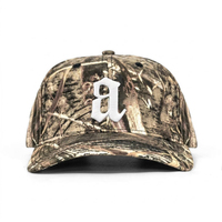Gorra de Béisbol de Caza para Hombre, Estilo Camuflaje Forestal, 6 Paneles, Sin Estructura, de Algodón, con Logotipo Bordado en 3D Personalizado