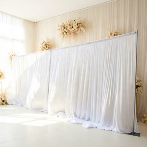 Adjustable Crossbar Pipe&Drape Adjustable <b>Backdrop</b> <b>Stand</b> Suitable Wedding Background Decor Portable Aluminum <b>Stand</b> - Product Image 1