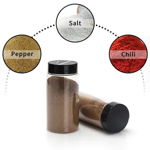 16oz/Wholesale Kitchen Plastic Spice Jars And Salt Bottle Pepper Chili Shaker Garlic Spice Bottle With Customized Lid