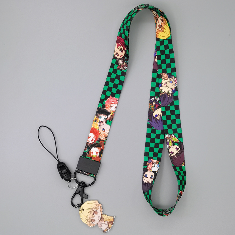 Anime Cool Cartoon Demon Lanyards Pendant Anti-Lost Card Holder Phone Accessories Wholesale Portable Neck Satin Lanyards Image 4