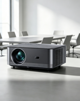 Projecteur LCD LED HTP H80 Full HD 1080P 450 ANSI Lumens Android 13 Portable avec haut-parleurs HIFI STEREO pour Home Cinéma