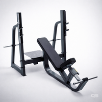 Banc de musculation incliné QS Olimpic, équipement de salle de sport commercial, support d'entraînement pour la partie supérieure du torse, pour barre olympique de 2,2 m