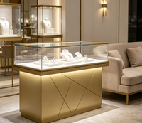 Meilleures ventes GZowin Vitrines de présentation pour bijouteries et présentoirs de centre commercial en bois et métal, durables, de haute qualité, avec éclairage LED design, direct usine