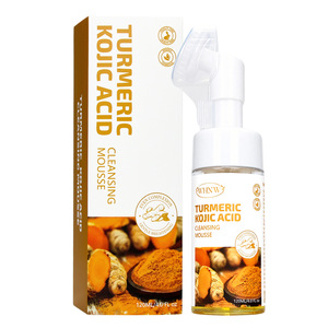 Mousse nettoyante pour le <span class=keywords><strong>visage</strong></span> en marque propre, nettoyage en profondeur, aide à équilibrer l'huile et l'eau de la peau, éclaircit les taches, curcuma, acide kojique - Product Image 1
